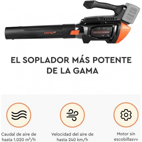 Dnipro-m soplador de hojas dcb-202bc dual 2 baterías cargador