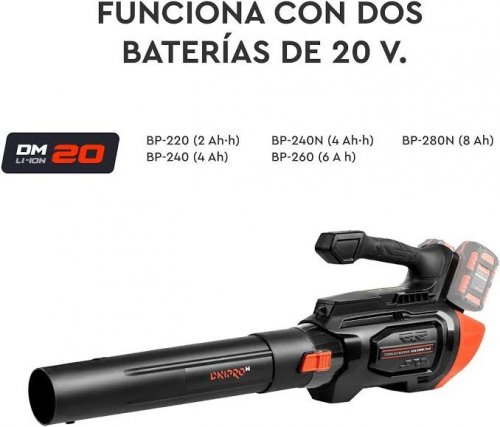 Dnipro-m soplador de hojas dcb-202bc dual 2 baterías cargador