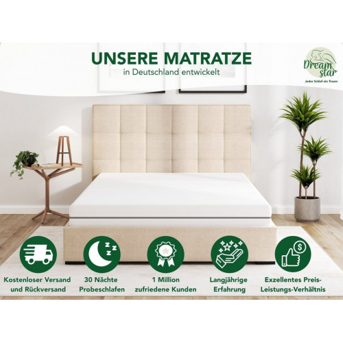 Dream Star Vital Silber XXL 140x200x24cm