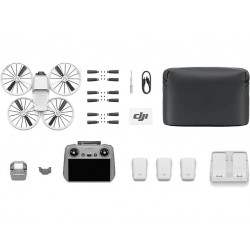 Dron - DJI Flip Fly More Combo (DJI RC 2), 48 megapixel, 31 min Autonomía, AI Subject Tracking, Vídeos 4K, Gris