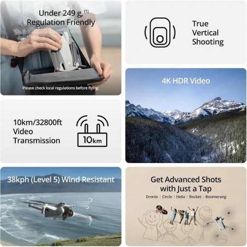 Drone Dji Mini 3 Cámara 4k Hdr 38 Min Gps Wifi Rc