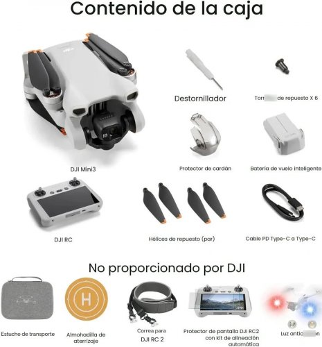 Drone Dji Mini 3 Con Cámara 4k – Kit Completo