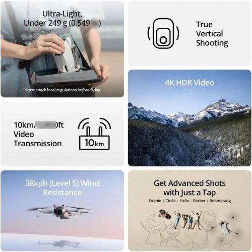 Drone Dji Mini 3 Con Cámara 4k – Kit Completo