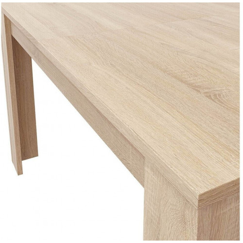 Due-Home Kendra Mesa de Comedor Extensible 140-190cm, Roble Canadiense (004586F)