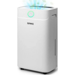 Duronic DH201 Deshumidificador 440W hasta 20L/día Depósito 5,1L con drenaje continuo Temporizador 1-24h Control humedad 30-80% Secado de ropa