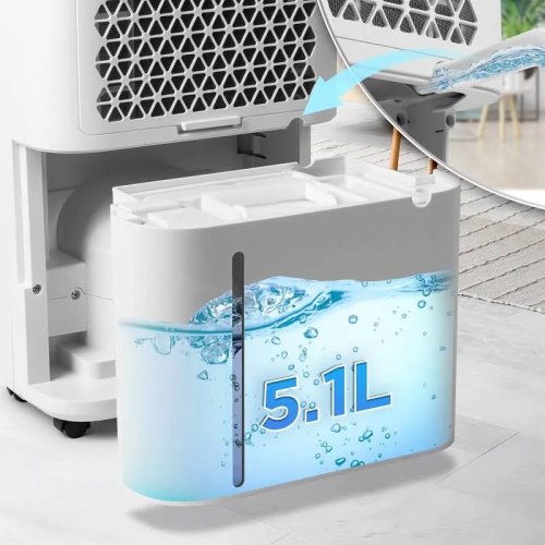 Duronic DH201 Deshumidificador 440W hasta 20L/día Depósito 5,1L con drenaje continuo Temporizador 1-24h Control humedad 30-80% Secado de ropa