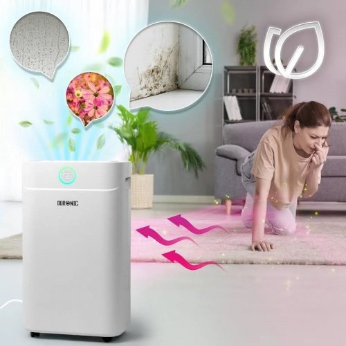 Duronic DH201 Deshumidificador 440W hasta 20L/día Depósito 5,1L con drenaje continuo Temporizador 1-24h Control humedad 30-80% Secado de ropa