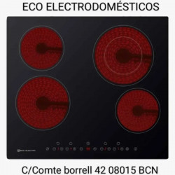 Eas Electric Vitrocerámica 60 cm 4 zonas de cocinado EMCH200-4F