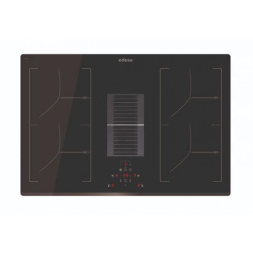 Edesa EIT-7422 DD B A - Placa de Inducción con Extractor Integrado 77 Cm 4 Zonas
