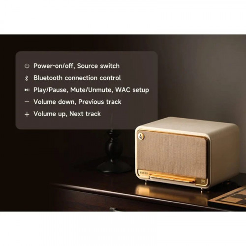 Edifier D32 Altavoz Portátil de Sobremesa Bluetooth 60W RMS Blanco