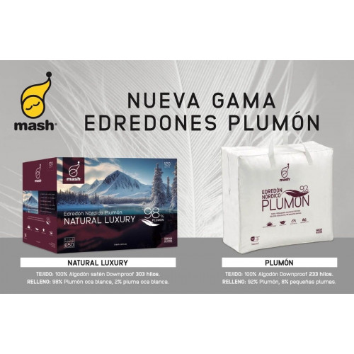 Edredón Nórdico Mash 92% Plumón 270 gr - Cama 150 (240x220)