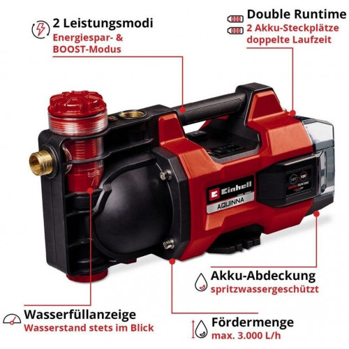 Einhell Aquinna 18/28 F LED Power X-Change 3000 l/h 28m (4180430)