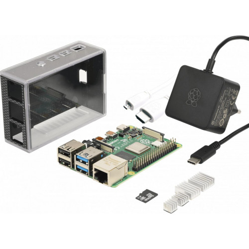 El rico Raspberry PI 4 B 4 GB All-In-Bundle