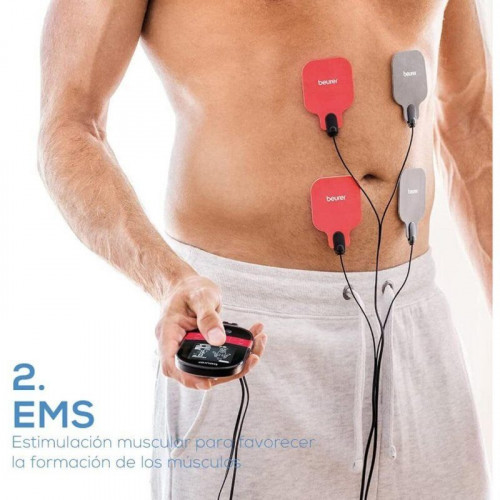 Electroestimulador Beurer EM 59 TENS EMS con calor, 64 aplicaciones y 2 canales
