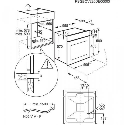 Electrolux Horno KOHHH00BX3