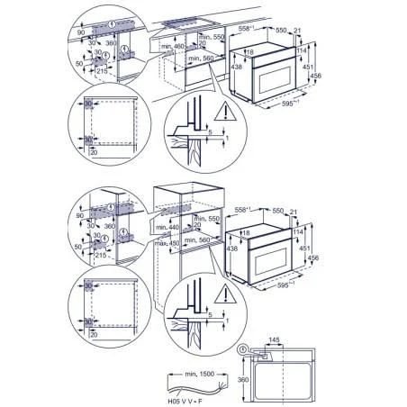 Electrolux kvmfe46gx Horno microondas empotrable de 60 cm con grill