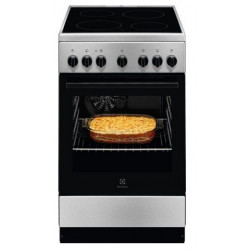 Electrolux LKR540066X - Cocina Vitrocerámica con 4 Zonas de cocción y Horno Eléctrico de 57 Litros