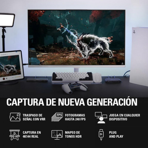 Elgato Game Capture 4K X Capturadora de Vídeo Externa UltraHD 4K 144Hz USB-C