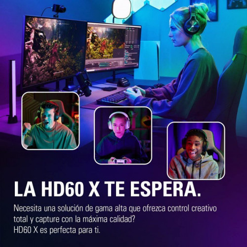 Elgato HD60 X Capturadora de Vídeo Externa 1080p60 HDR10 o 4K30 HDR10 con Latencia Ultrabaja