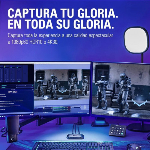 Elgato HD60 X Capturadora de Vídeo Externa 1080p60 HDR10 o 4K30 HDR10 con Latencia Ultrabaja