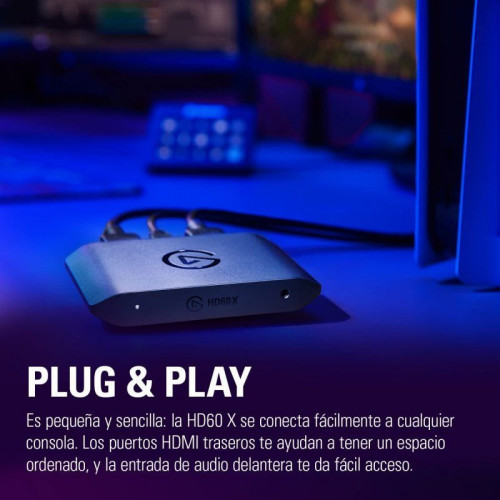 Elgato HD60 X Capturadora de Vídeo Externa 1080p60 HDR10 o 4K30 HDR10 con Latencia Ultrabaja