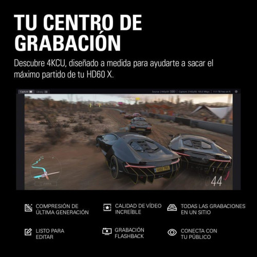 Elgato HD60 X Capturadora de Vídeo Externa 1080p60 HDR10 o 4K30 HDR10 con Latencia Ultrabaja
