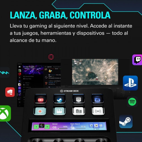 Elgato Stream Deck + Controlador táctil con diales – Ajusta audio, brillo & juego