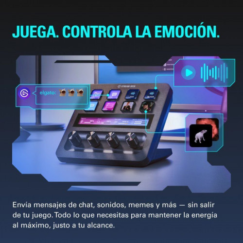 Elgato Stream Deck + Controlador táctil con diales – Ajusta audio, brillo & juego