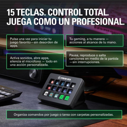 Elgato Stream Deck MK.2 Controlador de videojuego para gamers aficionados – Teclas personalizables