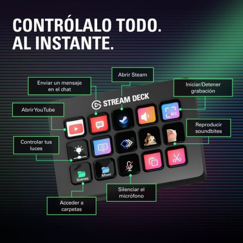 Elgato Stream Deck MK.2 Controlador de videojuego para gamers aficionados – Teclas personalizables