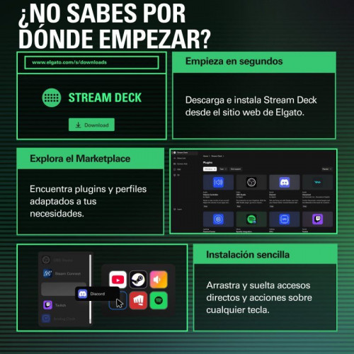 Elgato Stream Deck MK.2 Controlador de videojuego para gamers aficionados – Teclas personalizables