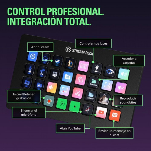 Elgato Stream Deck XL Controlador avanzado para jugadores ocasionales y profesionales