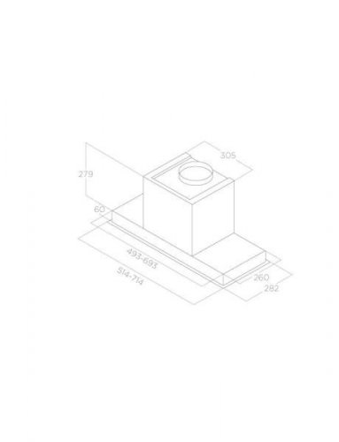 Elica HIDDEN ADVANCE PLUS - Grupo filtrante BL MAT/A/72 Negro 72cm