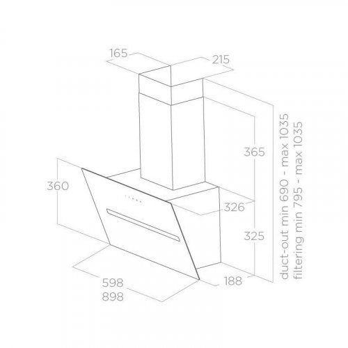 Elica Shy-S Campana extractora de Pared