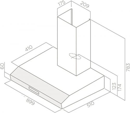 Elica Vega St Ix F/90 Campana de pared cm. 90