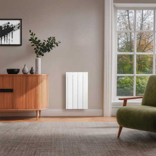 Emisor Térmico Fluido Alanis 500, Bajo Consumo-Programable 24/7, 500W, 5m², Funciones Ahorro, Turbo