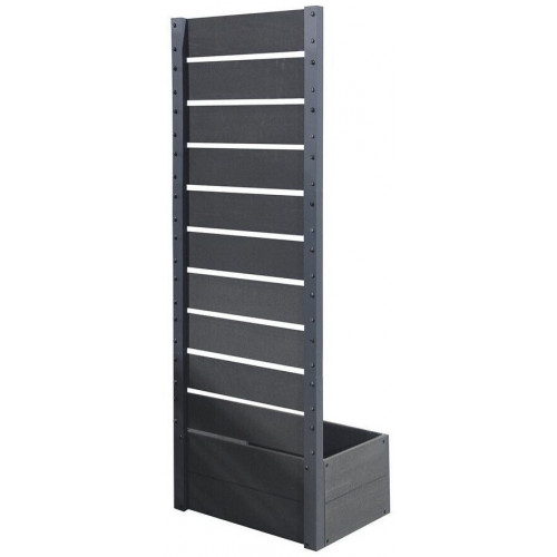 en.casa Plant box with privacy screen Heerde 56x38x150 cm grey
