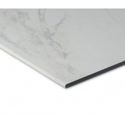 Encimera de cocina laminada compacta Amazona marmol blanco mate 360x63 cm espesor 13mm