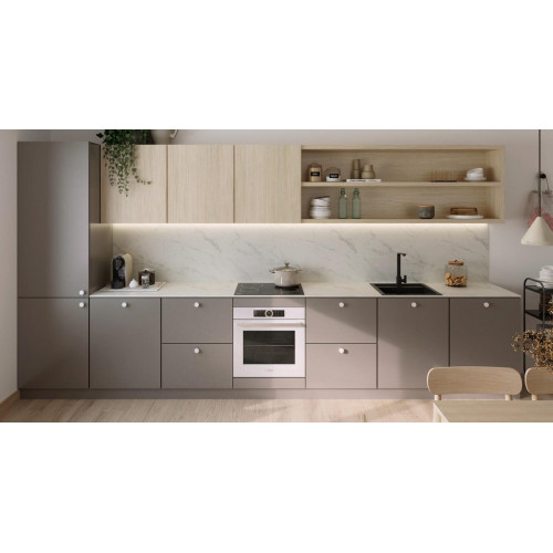 Encimera de cocina laminada compacta Amazona marmol blanco mate 360x63 cm espesor 13mm