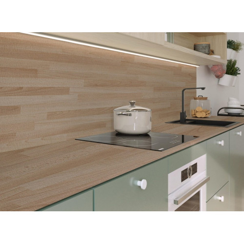 Encimera de cocina laminada compacta Eleki haya 360x63 cm espesor 13mm