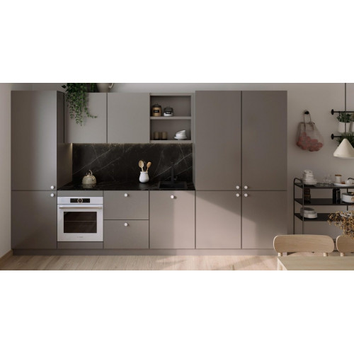 Encimera de cocina laminada compacta Milos mármol Hades mate 240x63 cm espesor 13 mm