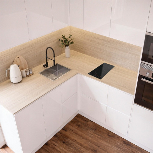 Encimera de cocina laminada compacta Tokyo roble lecer mate 360x63 cm espesor 13mm