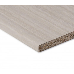 Encimera de cocina laminada hidrófuga Milos travertino 360x63 cm espesor 38mm