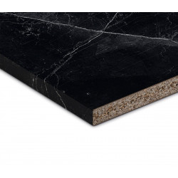 Encimera de cocina laminada Milos marmol hades mate 366x63 cm espesor 38mm