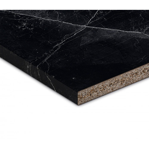 Encimera de cocina laminada Milos marmol hades mate 366x63 cm espesor 38mm