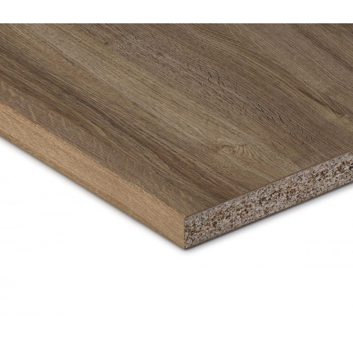 Encimera de cocina laminada Milos roble romance mate 366x63 cm espesor 38mm