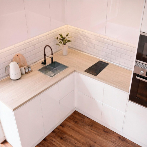 Encimera de cocina laminada Tokyo roble lecer mate 366x63 cm espesor 38mm