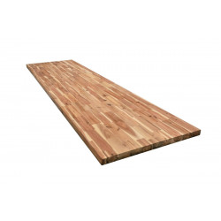 Encimera de cocina madera maciza Acacia mate 65x250 cm espesor 38mm