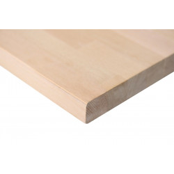 Encimera de cocina madera maciza Haya mate 250x65 cm espesor 38mm