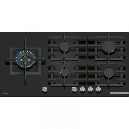 Encimera de gas Bosch Serie 6 PPM9A6I40 negra 90 cm 5 zonas vidrio templado